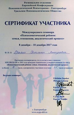 Сертификат 1183